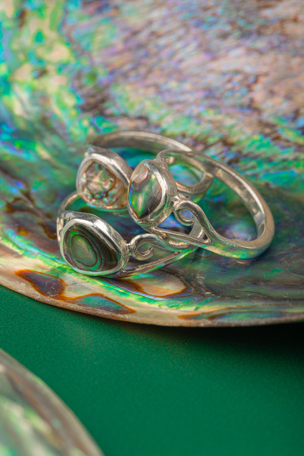 925 silver ring with smooth teardrop curve – crafted in Vietnam, polished in Canada