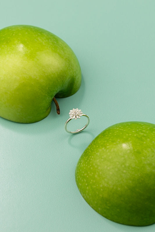 Silver Flower Ring for Women beside the apple London Ontario Canada