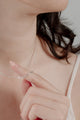 Close-up of the Citrus Radiance Necklace, featuring intricate silver craftsmanship and a luminous 18-inch adjustable chain