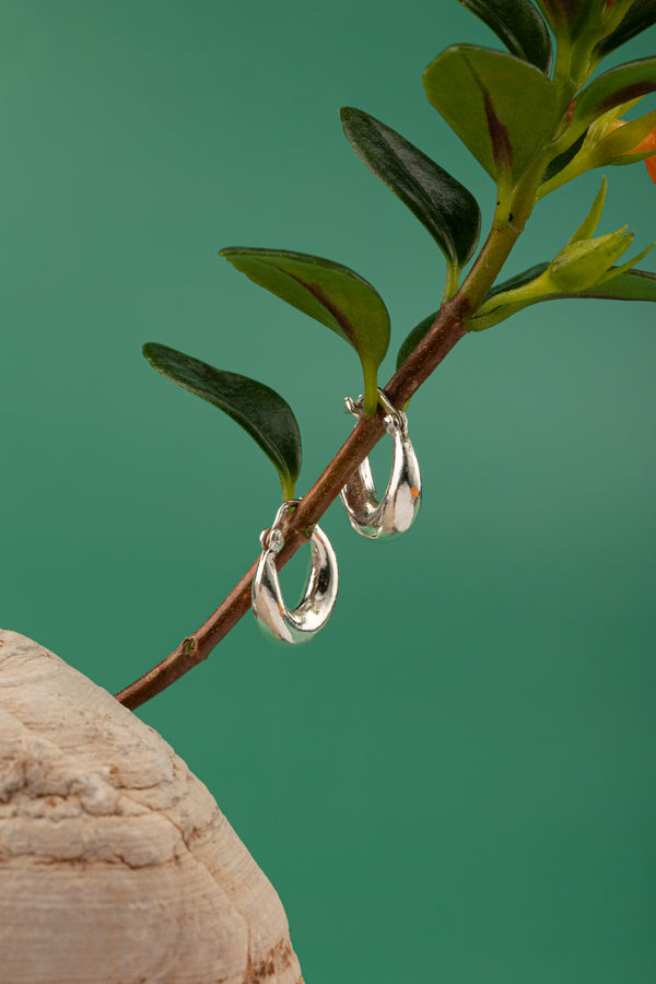 Whisper of Eden Collection – Minimal Loop Earrings, perfect for workwear, casual elegance, and everyday sophistication