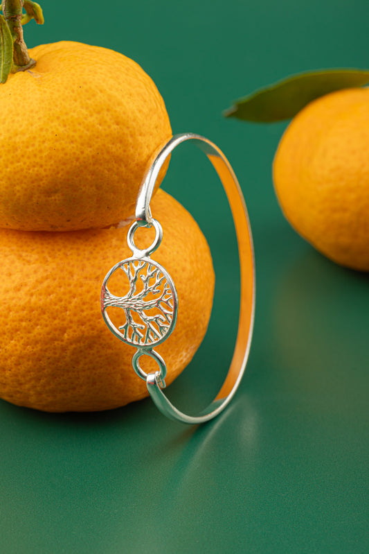 Branch of Life Cuff – 925 Sterling Silver handcrafted bracelet with an intricate tree branch motif, part of the Eden’s Touch Collection