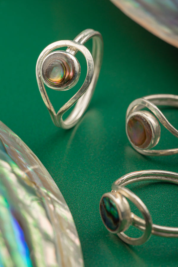 Elegant 3mm band silver ring with celestial dots, perfect for cosmic jewelry lovers