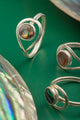 Elegant 3mm band silver ring with celestial dots, perfect for cosmic jewelry lovers
