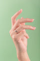 Elegant silver ring with softened square shape – versatile ring for women.