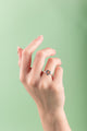 Artistic silver ring with geometric accents – Minimal Collection