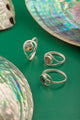Minimalist silver ring inspired by constellations, from the Mother of Pearl/ Crushed Seashell Collection