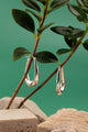 Minimalist boho-chic jewelry – The Ethereal Teardrop Hoops reflect the serene rhythm of flowing water and celestial harmony