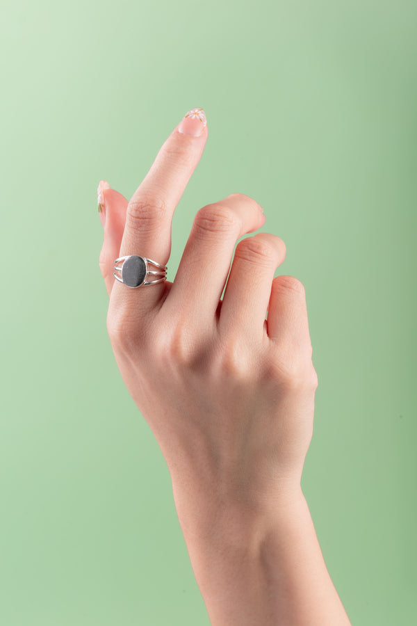 Sleek handcrafted ring with halo detail – Canadian designer jewelry