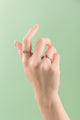Elegant freshwater pearl ring in sterling silver – boho chic style