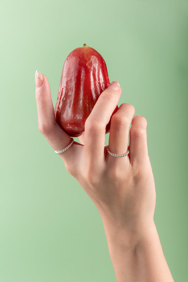 inimalist twisted silver rings from the Minimal Collection by Argenté Jewelry.