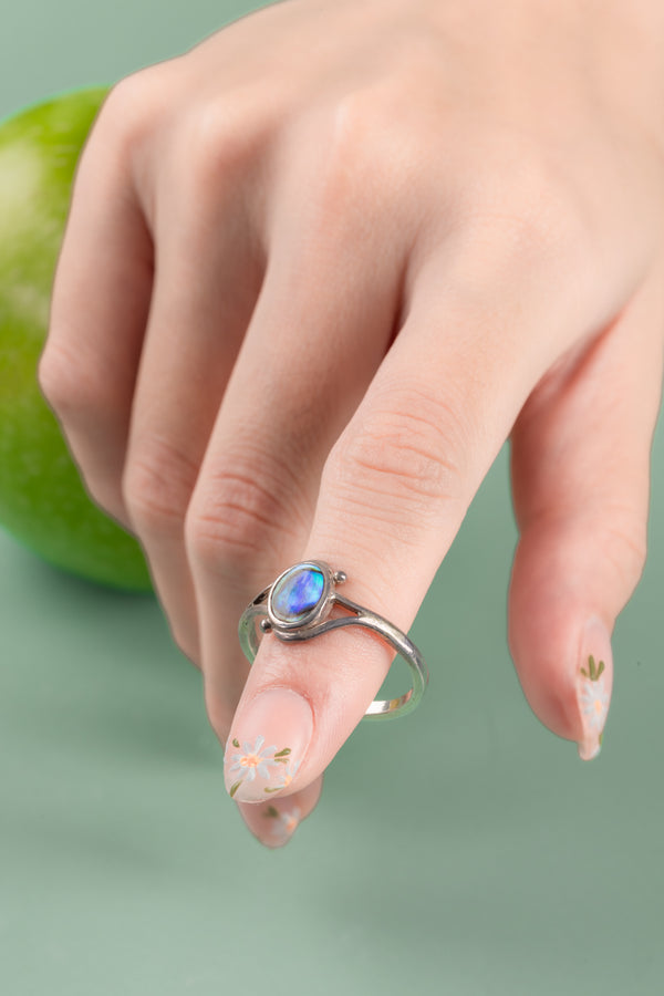 Abalone shell ring handcrafted in Vietnam – finished in Canada