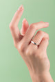 Sterling silver Oval Edge Ring with geometric oval design – Argenté’s minimal jewelry collection.


