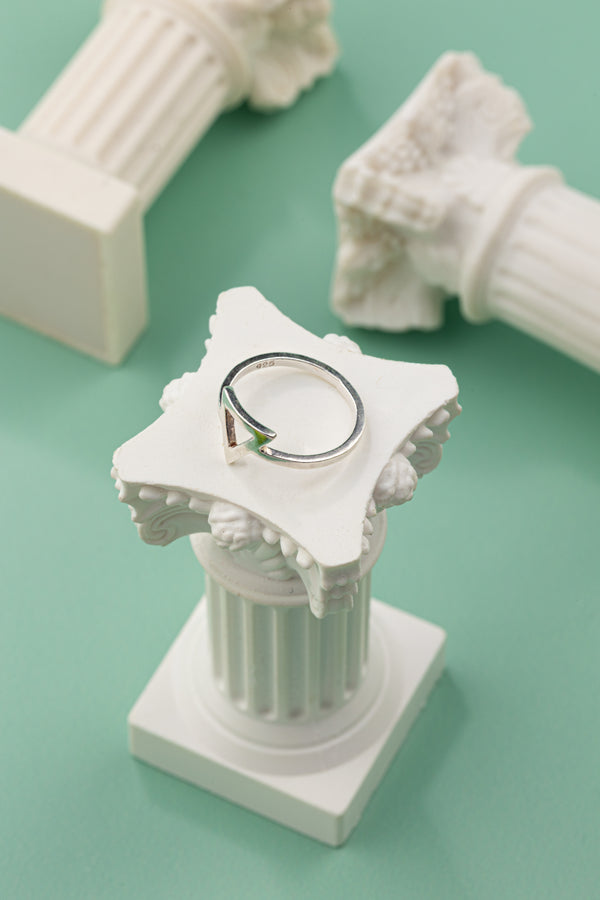 Argenté’s Edge Triad Ring – modern silver jewelry for women